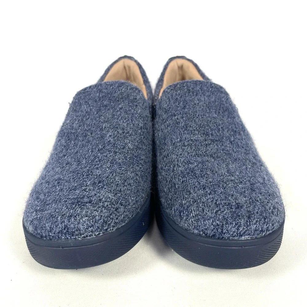 FitFlop Rally Merino Wool Slip On Sneakers Navy Women's Size‎ 8 Comfort Shoes